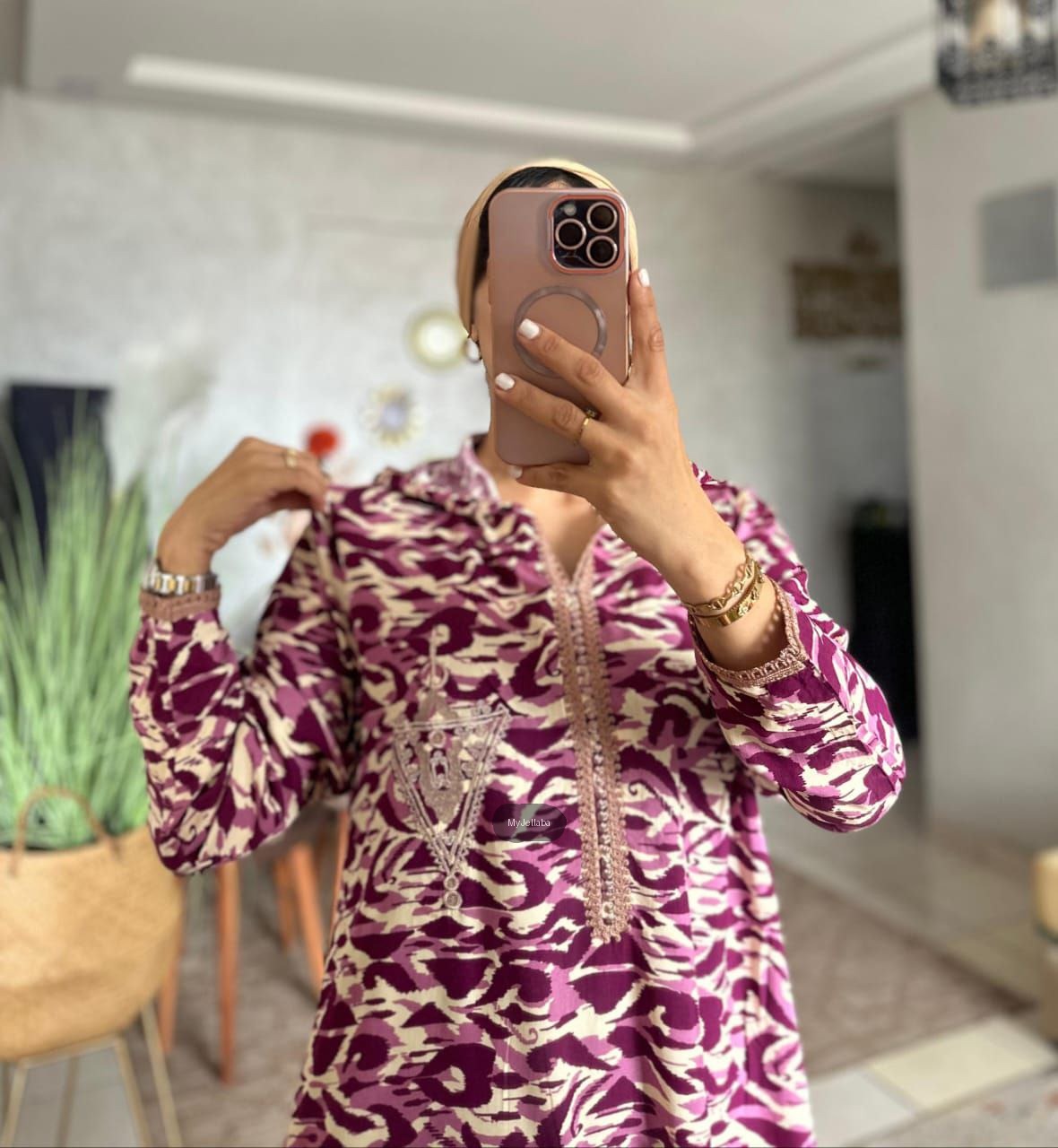 Jellaba Moderne Imprimée - 13