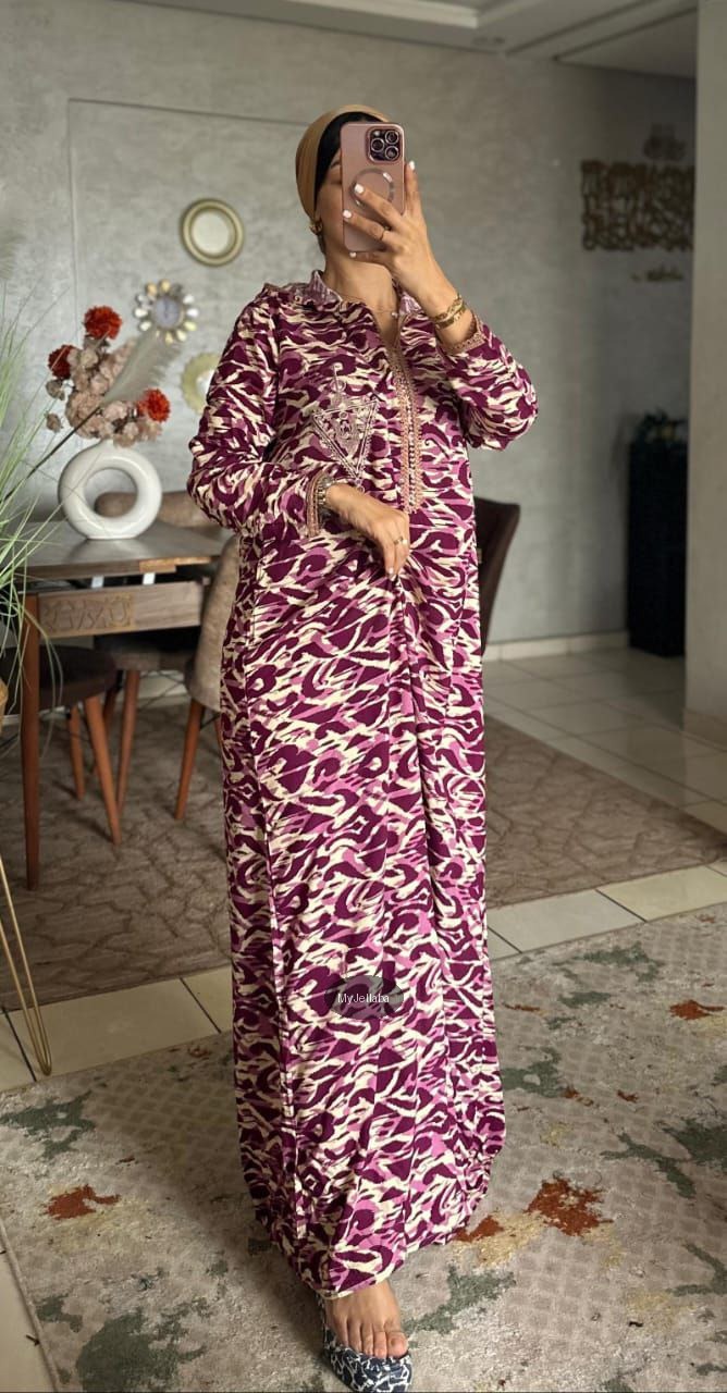 Jellaba Moderne Imprimée - 12