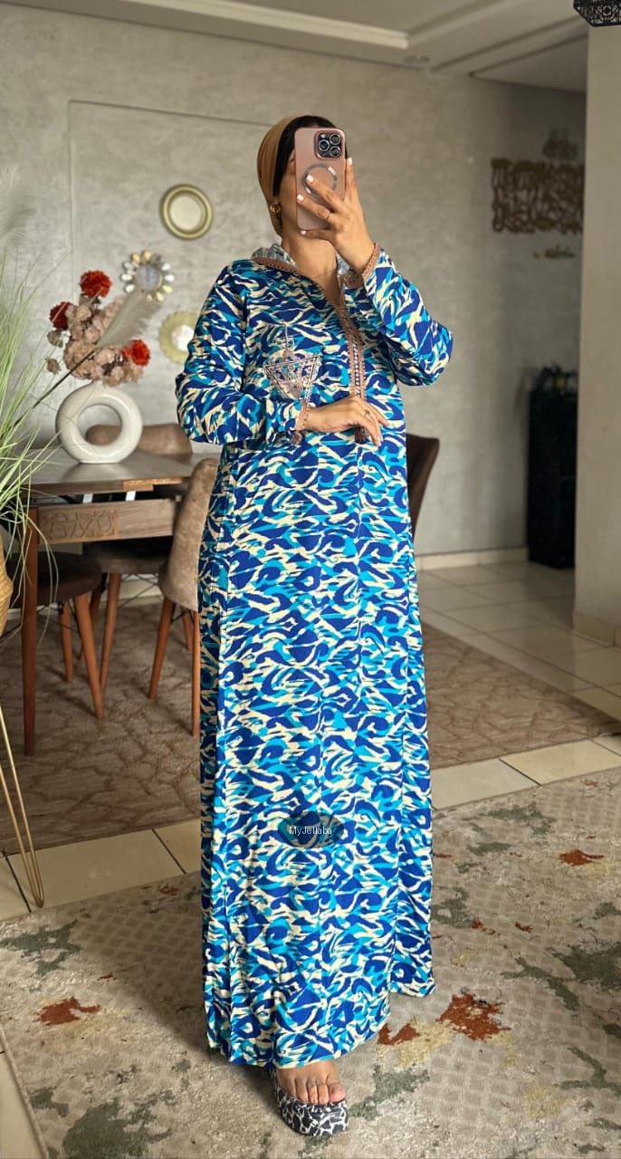 Jellaba Moderne Imprimée - 10