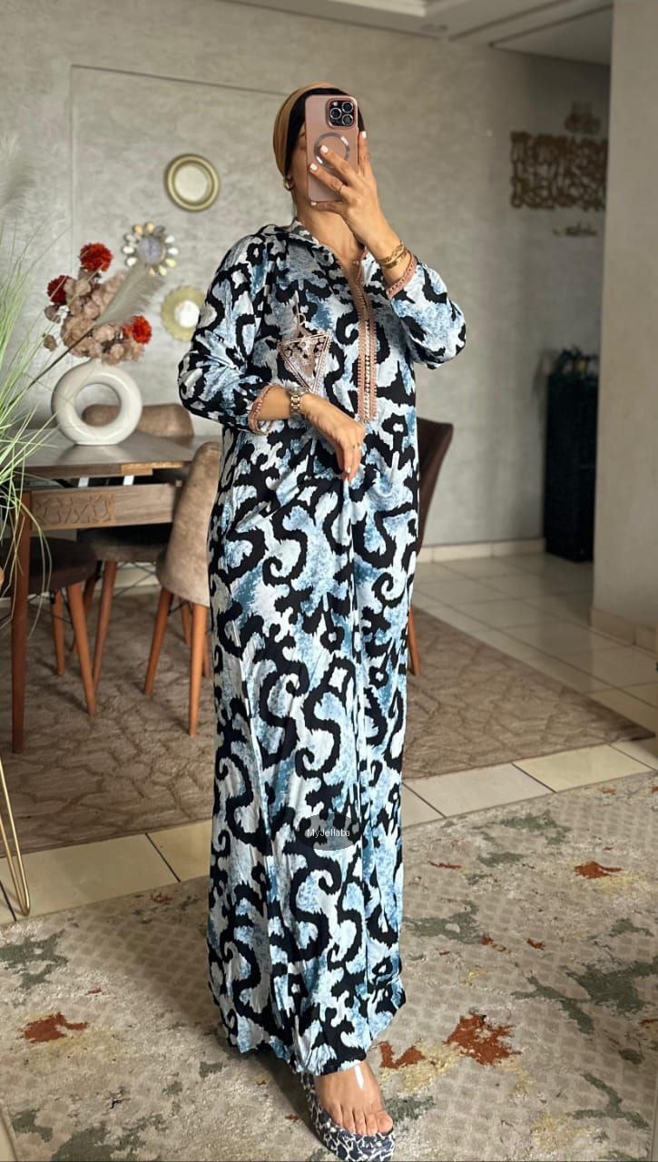 Jellaba Moderne Imprimée - 11