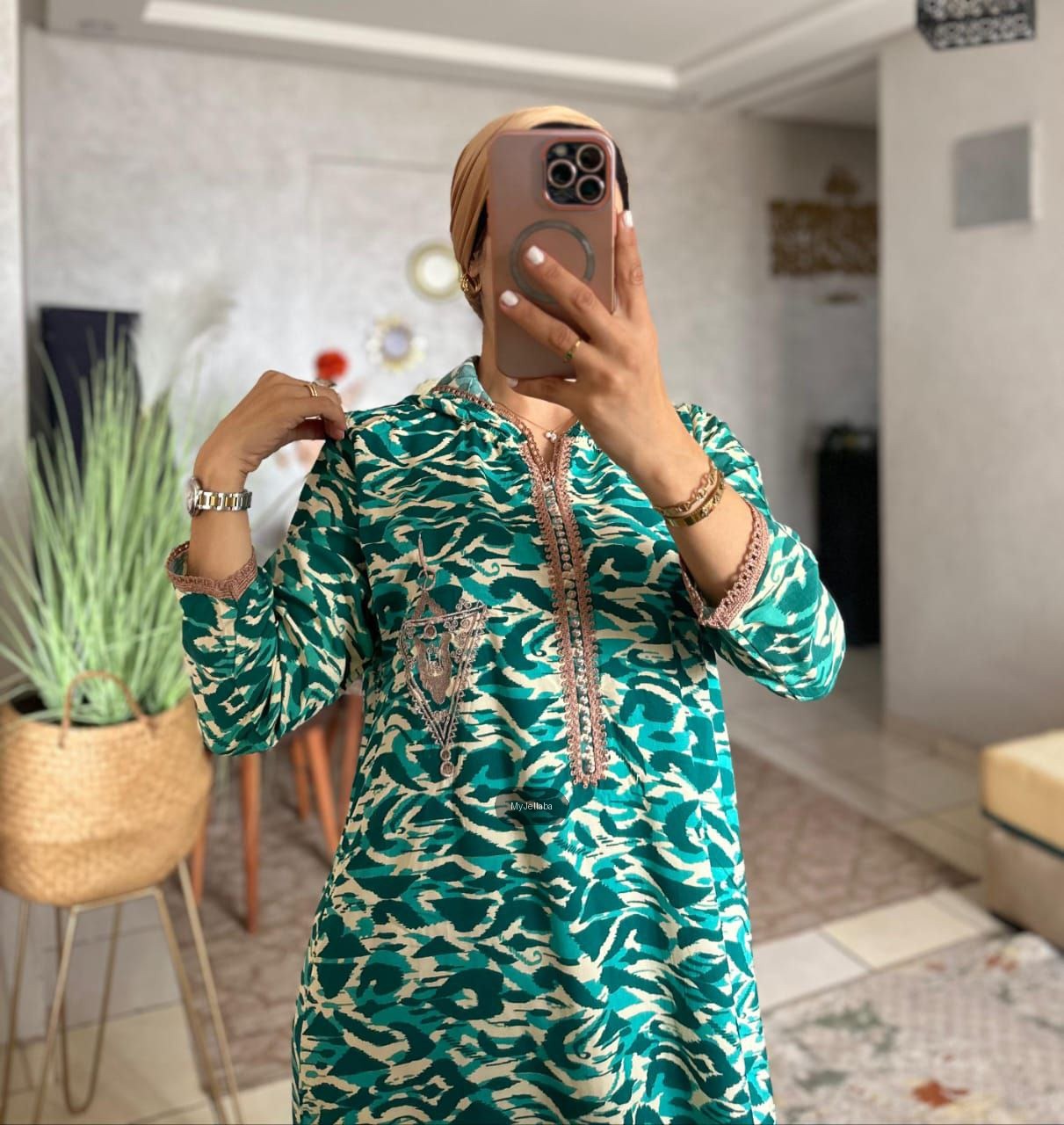 Jellaba Moderne Imprimée