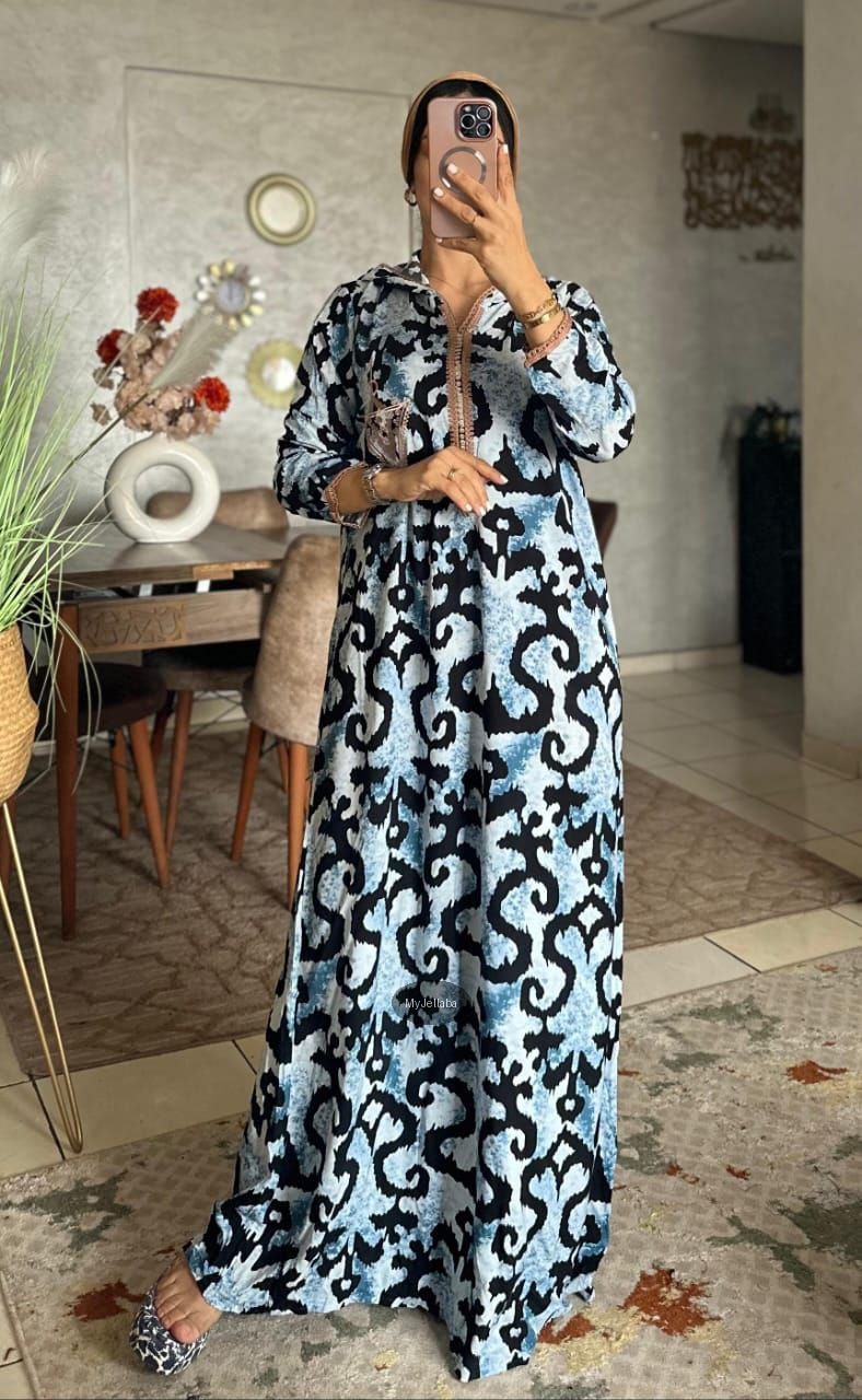Jellaba Moderne Imprimée - 8