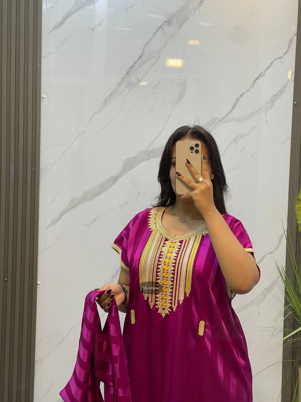 Jellaba Rayée Brodée Luxe - 3