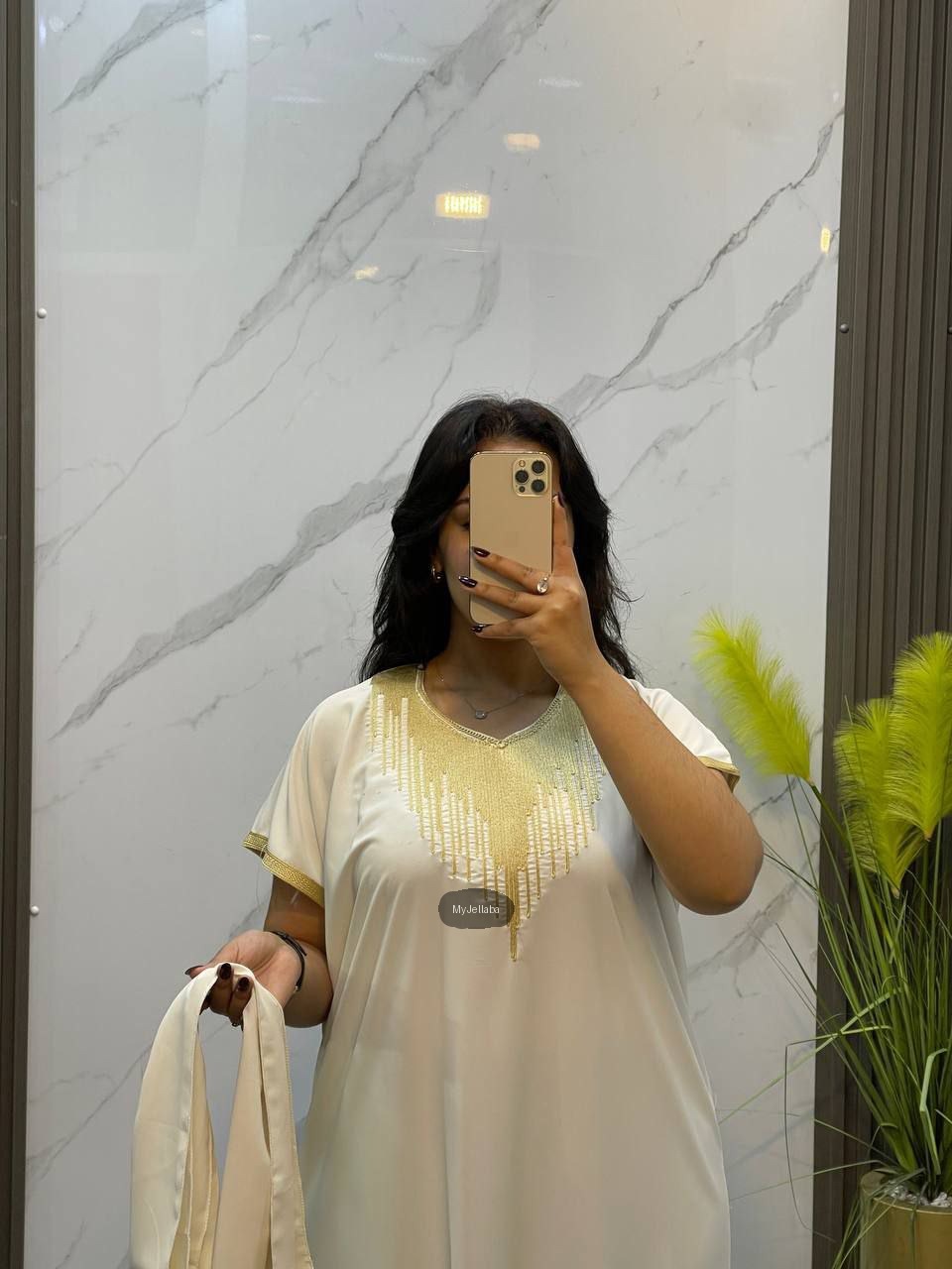 Boubou Élégant Brodée Or - 3