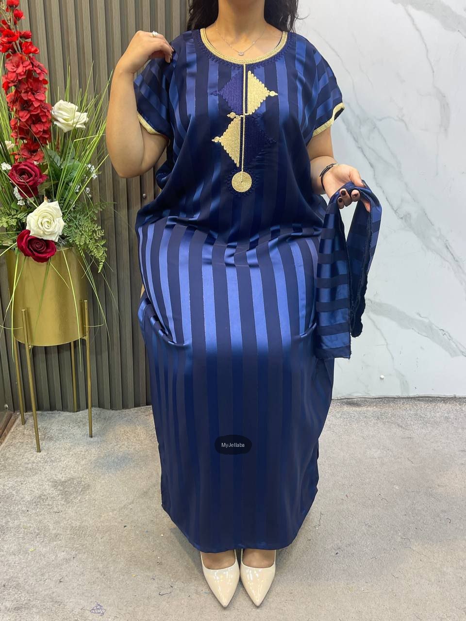 Jellaba Rayée Royale Femme