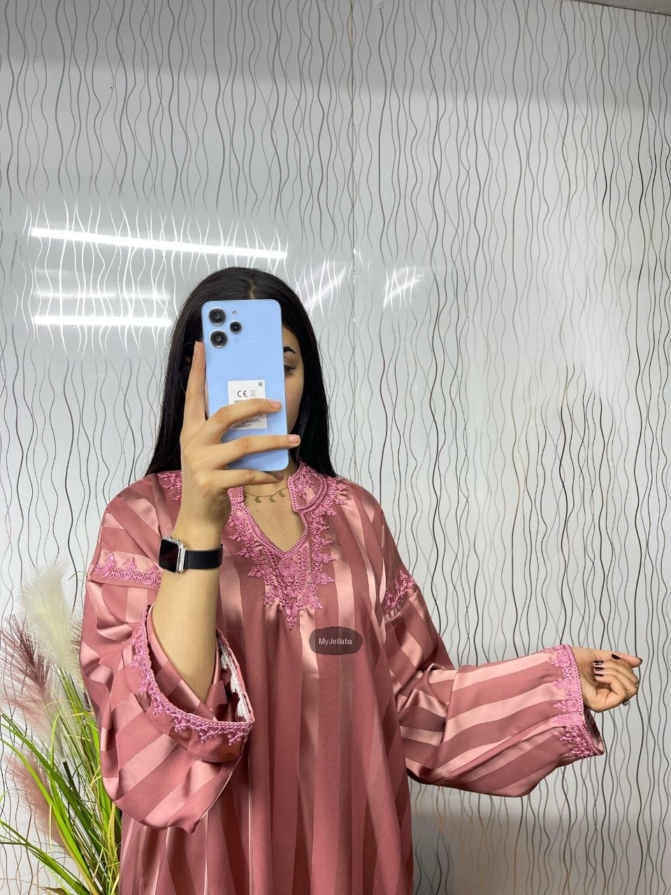 Jellaba Rayée Vert Émeraude - 8