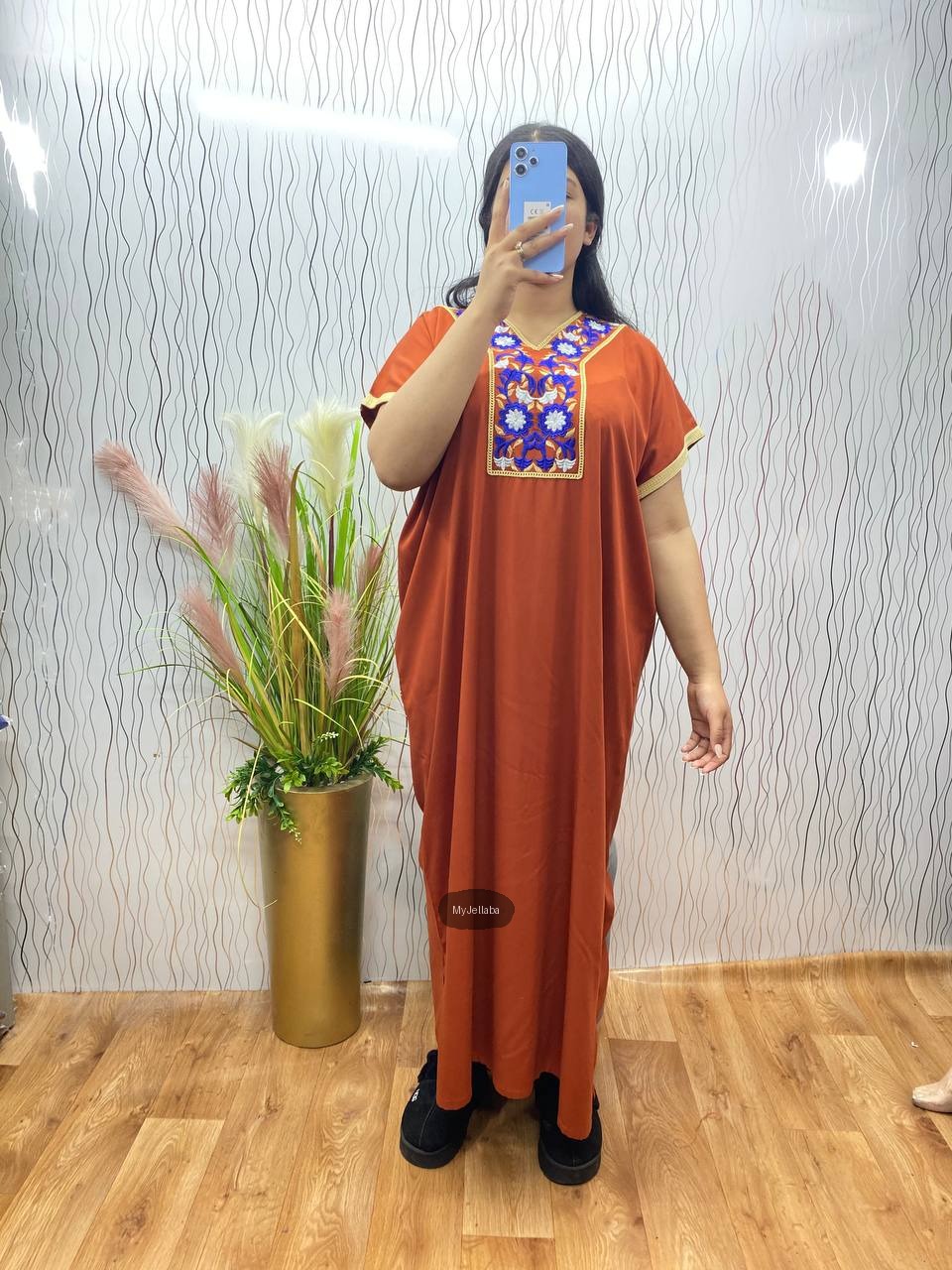 Boubou Blanc Floral Brodé - 5