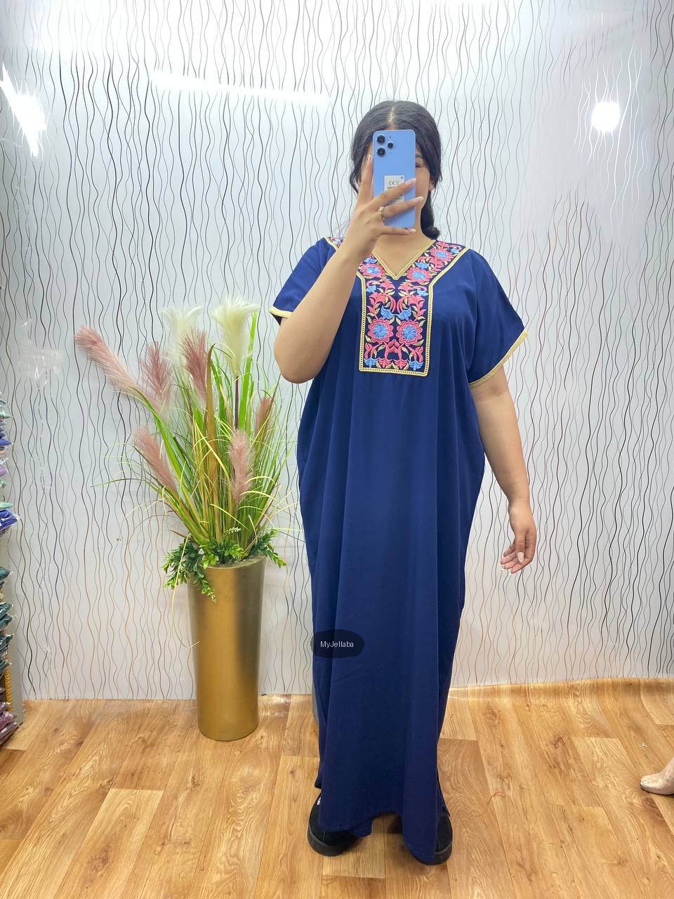 Boubou Blanc Floral Brodé - 7