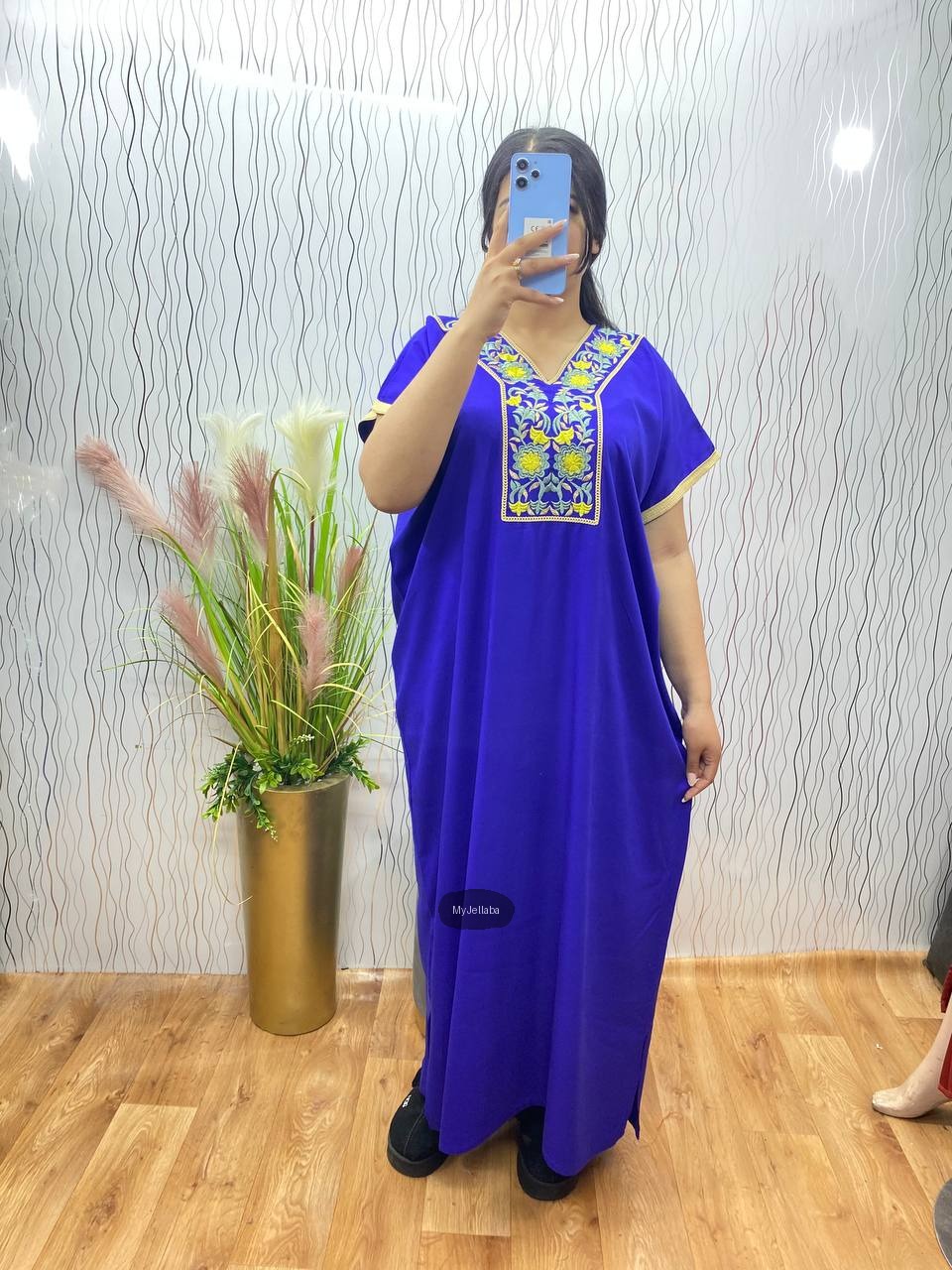 Boubou Blanc Floral Brodé - 6