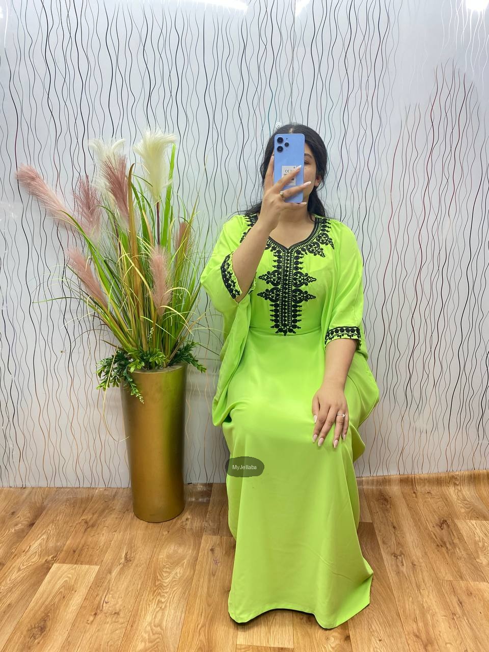 Jellaba Moderne Broderie Noire