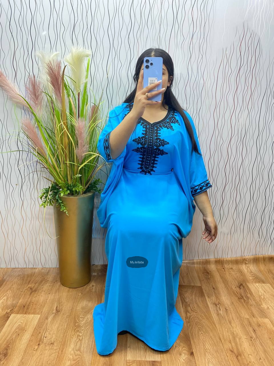 Boubou Brodé Rose Vif - 4