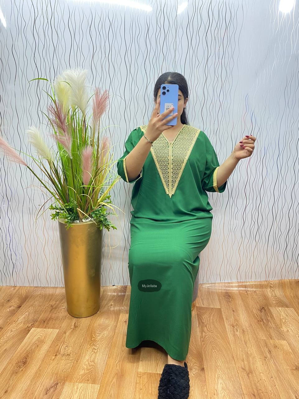 Jellaba Traditionnelle Violette et Or - 3