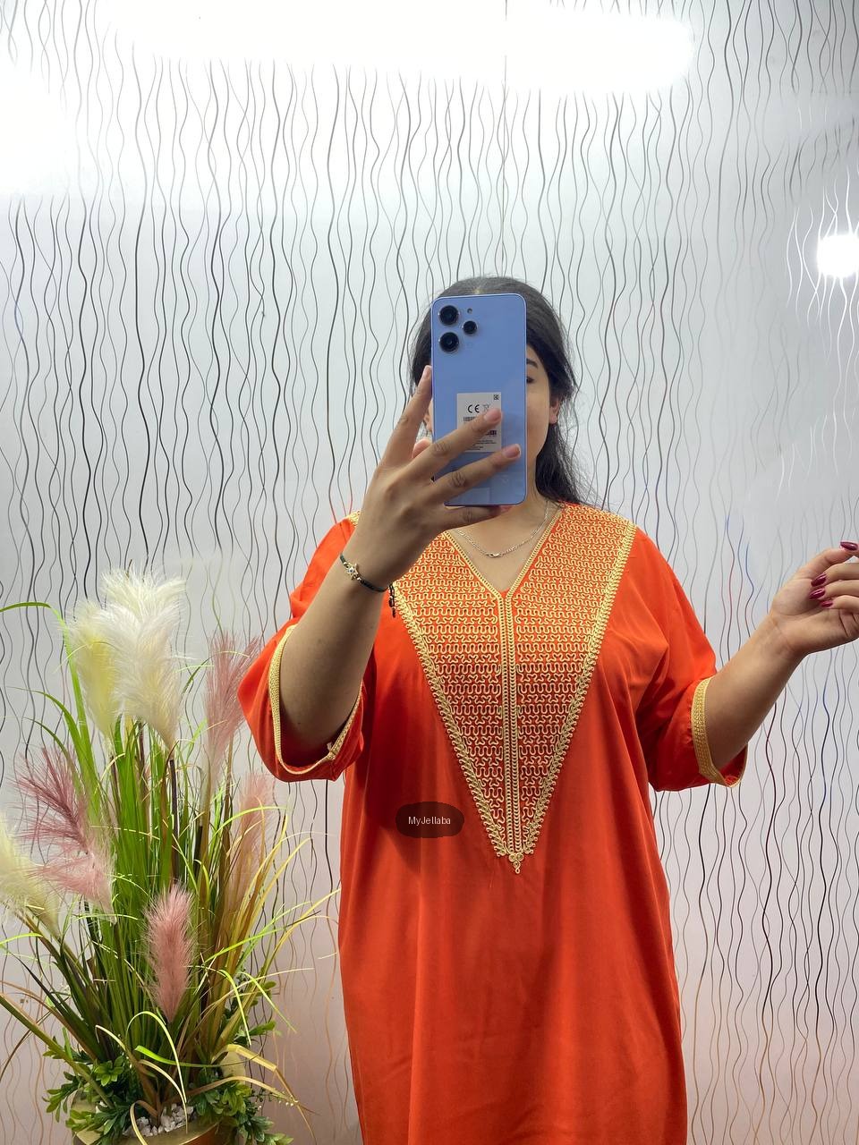 Jellaba Traditionnelle Violette et Or - 6