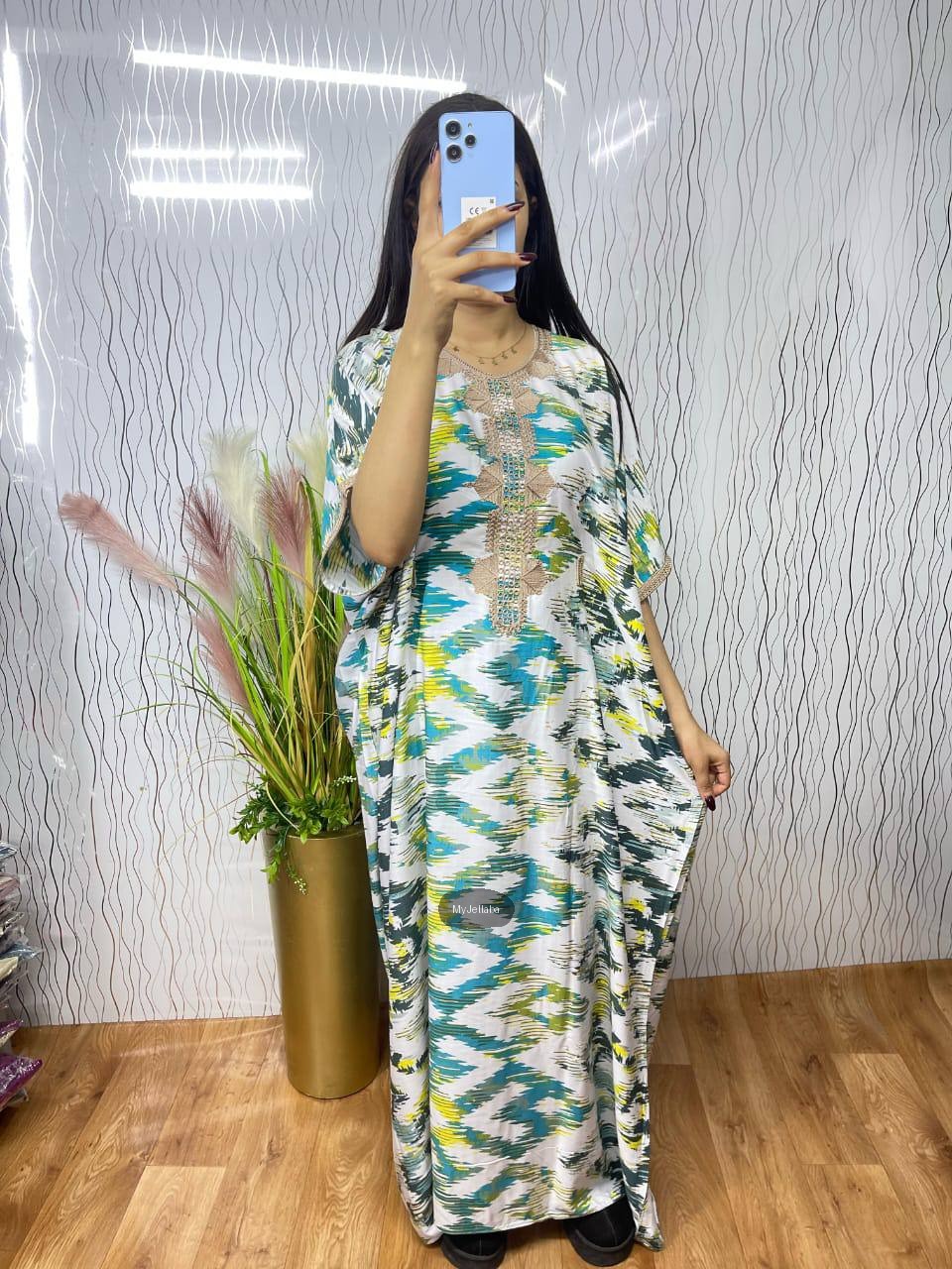 Boubou Imprimé Floral avec Broderies - 7