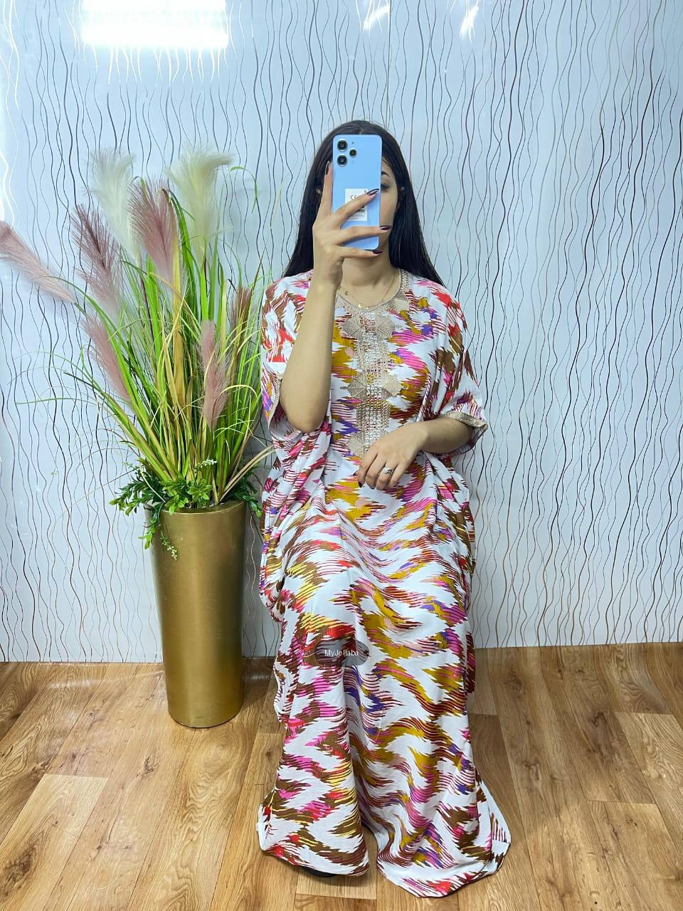 Boubou Imprimé Orné de Broderies