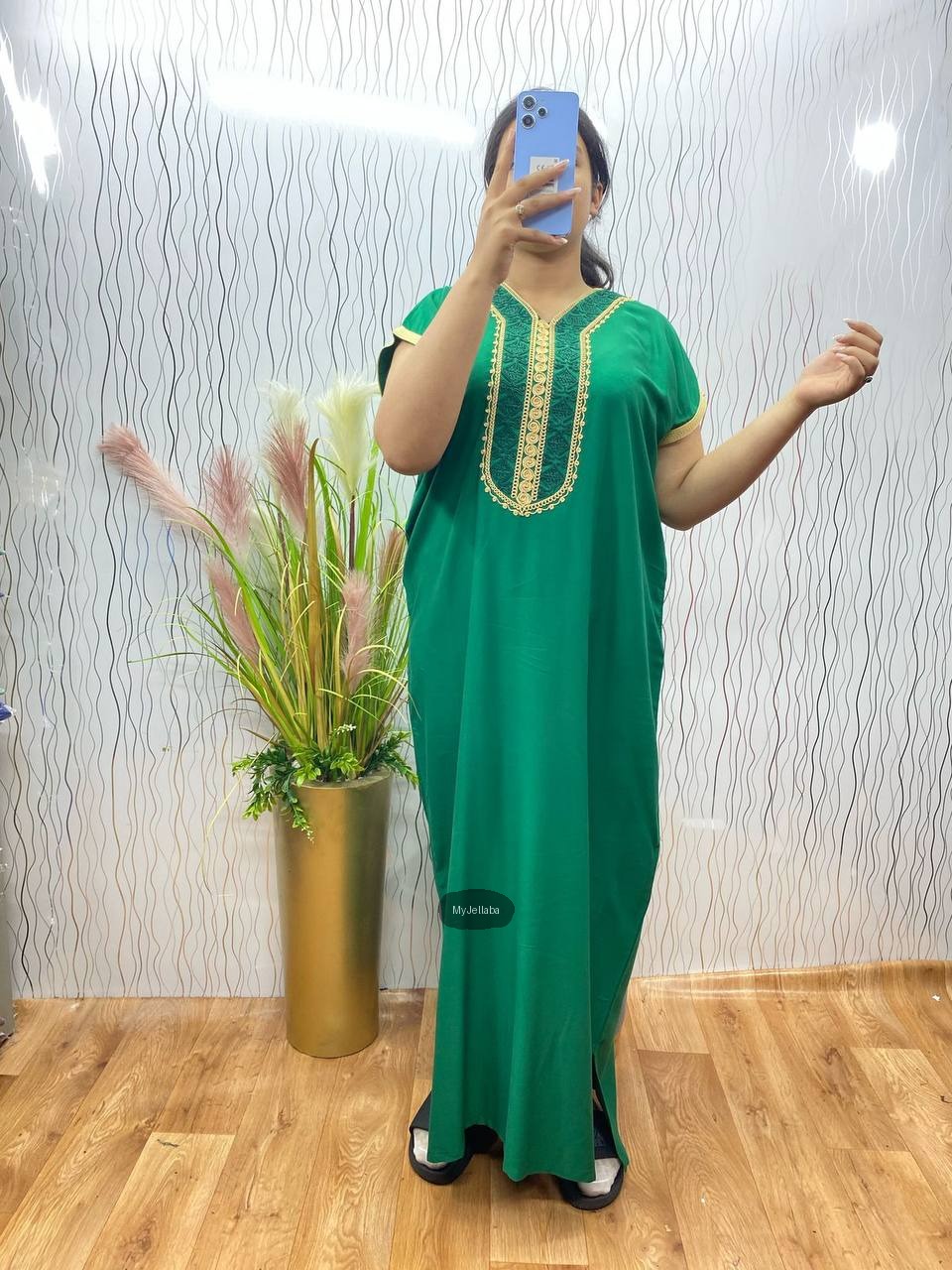 Jellaba Violette Brodée Or - 9