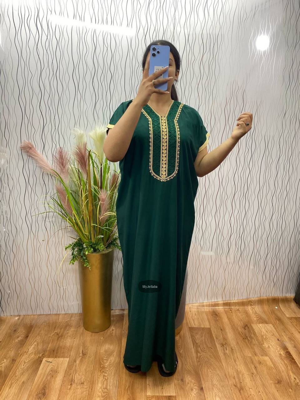 Jellaba Bleu Royale Brodée - 4