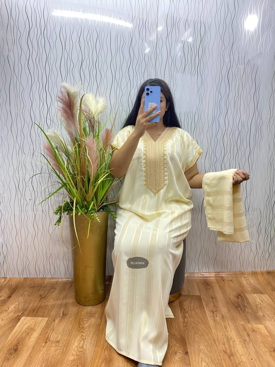 Jellaba Moderne Rayures Dorées - 3